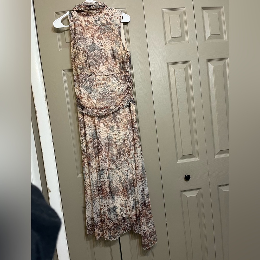 Trendy high neck dress